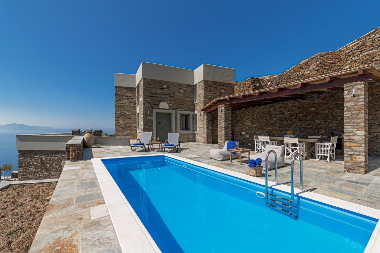 Acron Andros - Luxury Villa With Private Pool Korthio Esterno foto