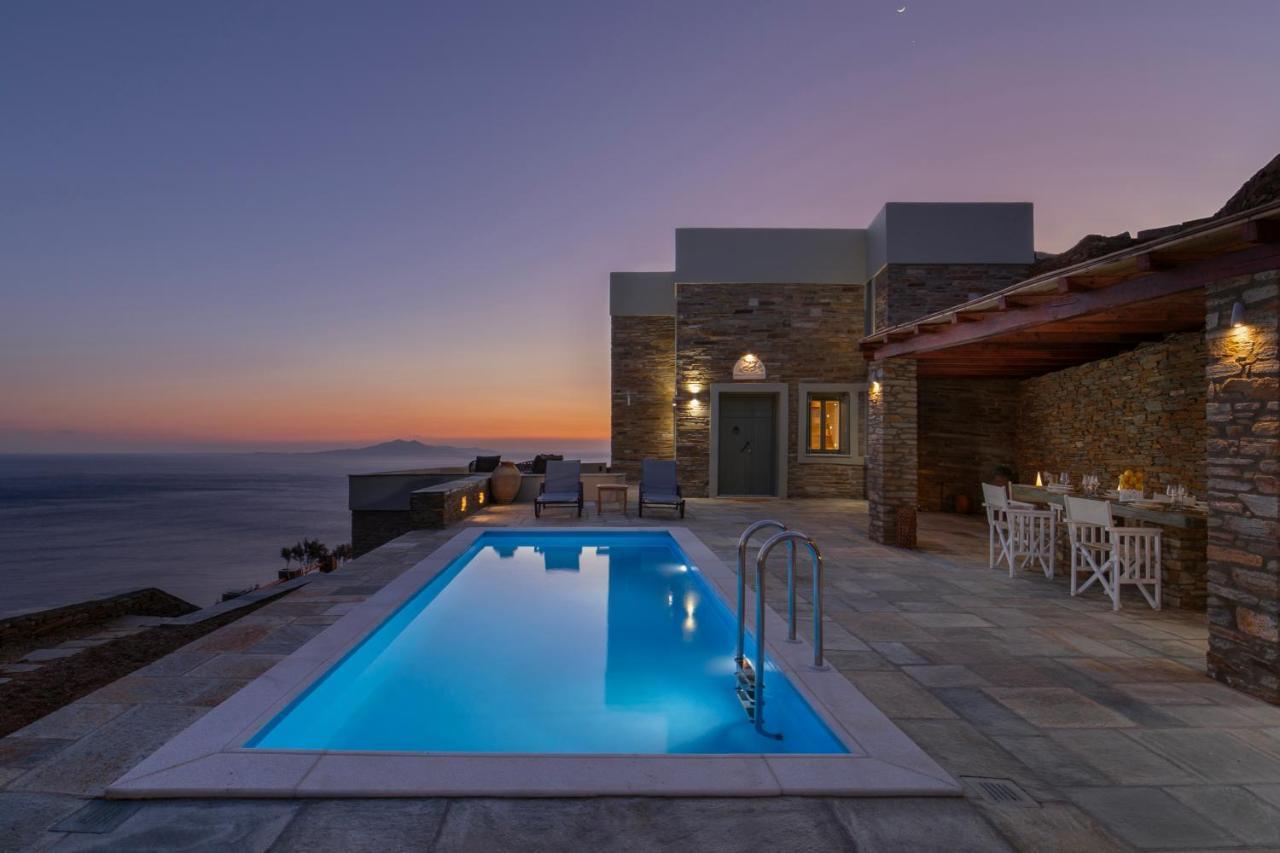 Acron Andros - Luxury Villa With Private Pool Korthio Esterno foto