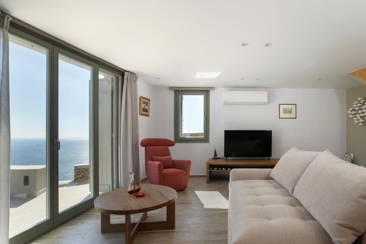 Acron Andros - Luxury Villa With Private Pool Korthio Esterno foto