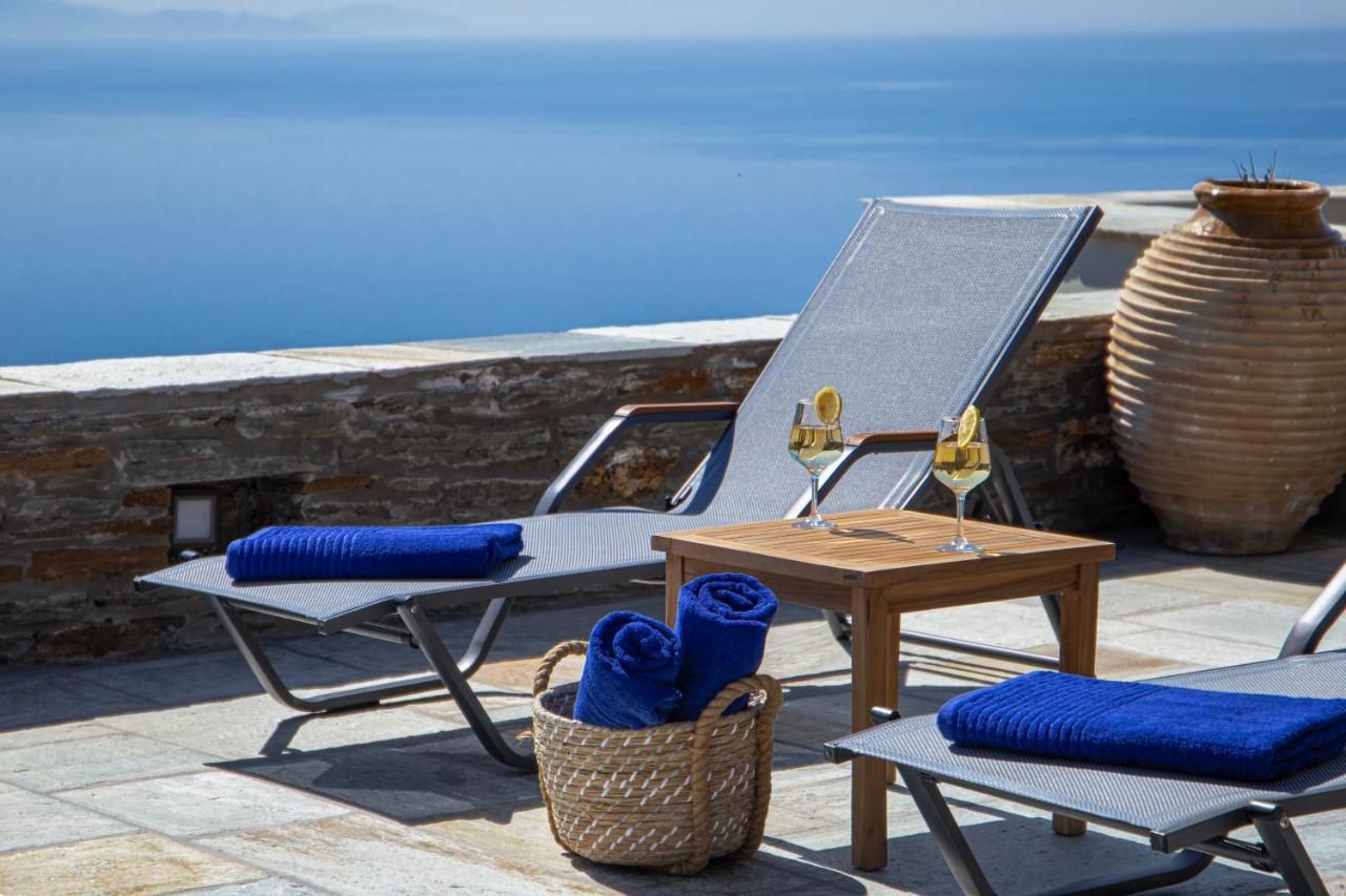 Acron Andros - Luxury Villa With Private Pool Korthio Esterno foto